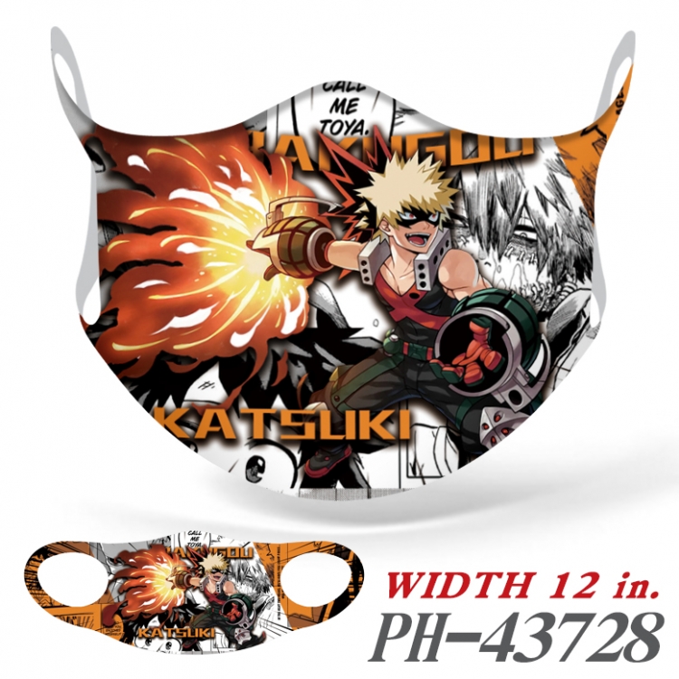 My Hero Academia  Full color Ice silk seamless Mask  price for 5 pcs  PH-43728A