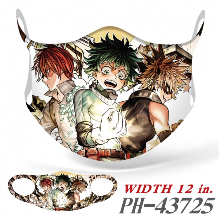My Hero Academia  Full color Ice silk seamless Mask  price for 5 pcs  PH-43725A