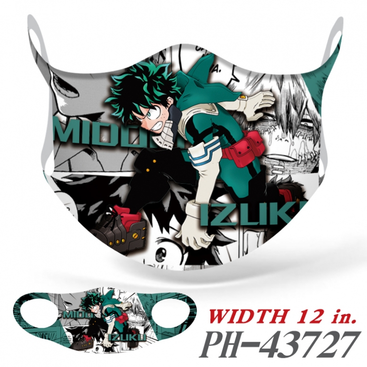 My Hero Academia  Full color Ice silk seamless Mask  price for 5 pcs  PH-43727A
