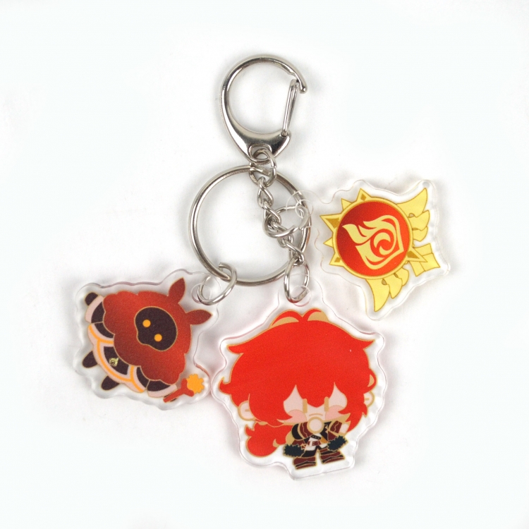 Genshin Impact 3 Pendant Acrylic Keychain Bag Pendant Decorations price for 5 pcs  8033