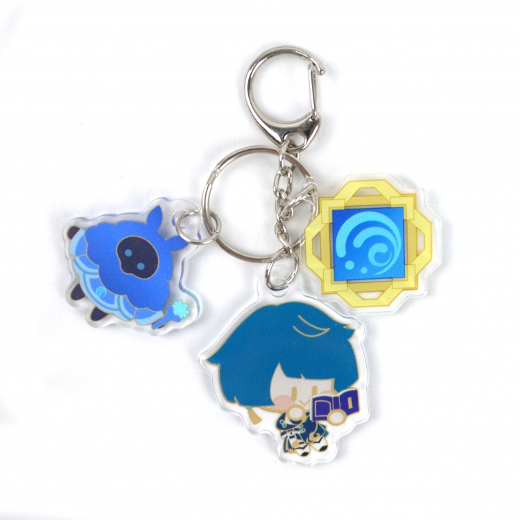 Genshin Impact 3 Pendant Acrylic Keychain Bag Pendant Decorations price for 5 pcs 8048
