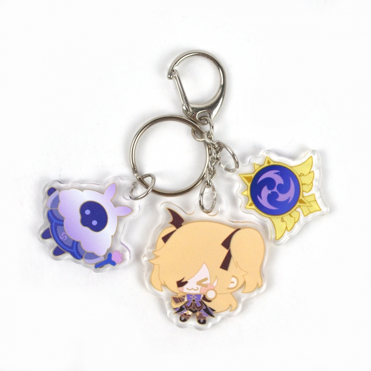 Genshin Impact 3 Pendant Acrylic Keychain Bag Pendant Decorations price for 5 pcs  8034