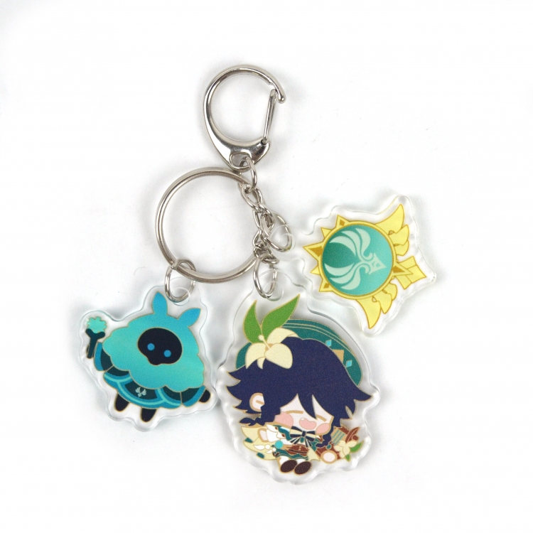 Genshin Impact 3 Pendant Acrylic Keychain Bag Pendant Decorations price for 5 pcs 8036