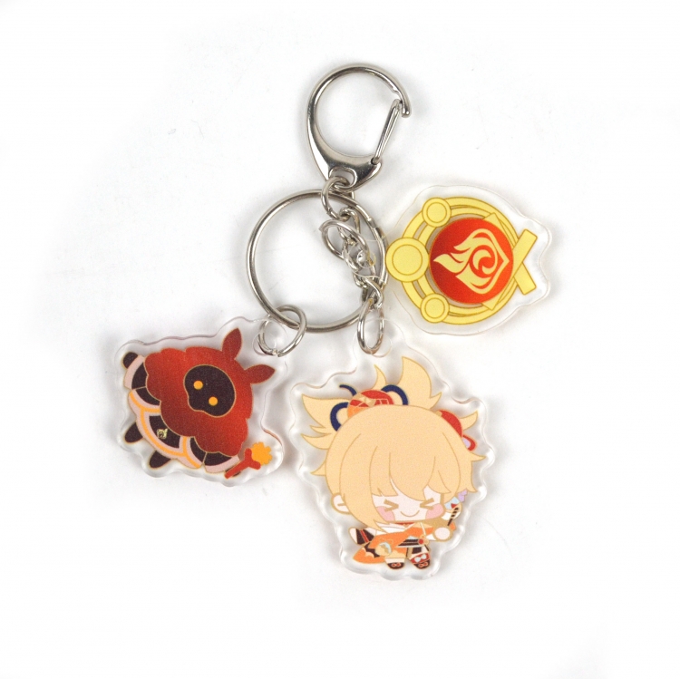 Genshin Impact 3 Pendant Acrylic Keychain Bag Pendant Decorations price for 5 pcs 8035