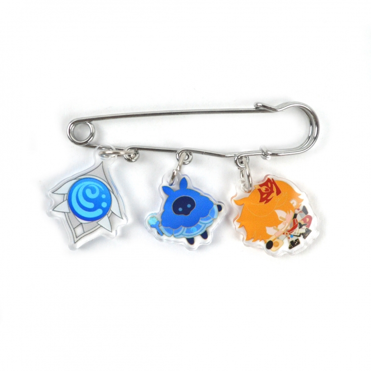 Genshin Impact 3 Pendants Clothes Pins Bags Decorations Pendants price for 5 pcs 8012