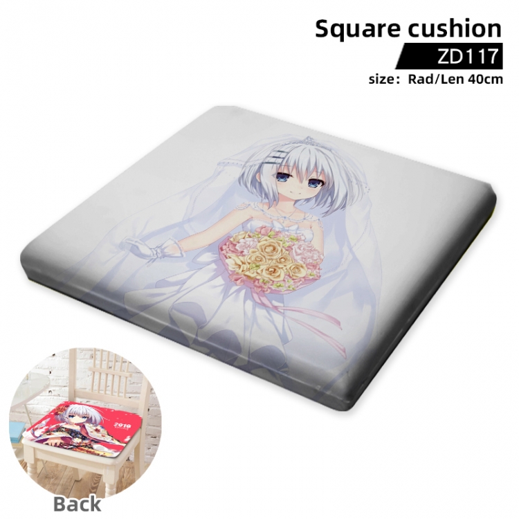 Date-A-Live Anime Square Cushion Chair Cushion Support to Customize ZD117
