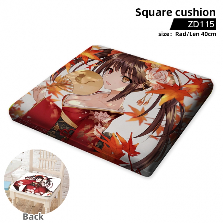 Date-A-Live Anime Square Cushion Chair Cushion Support to Customize ZD115