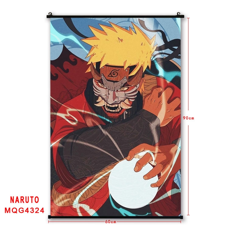 Naruto black Plastic rod Cloth painting Wall Scroll 60X90CM  MQG-4324