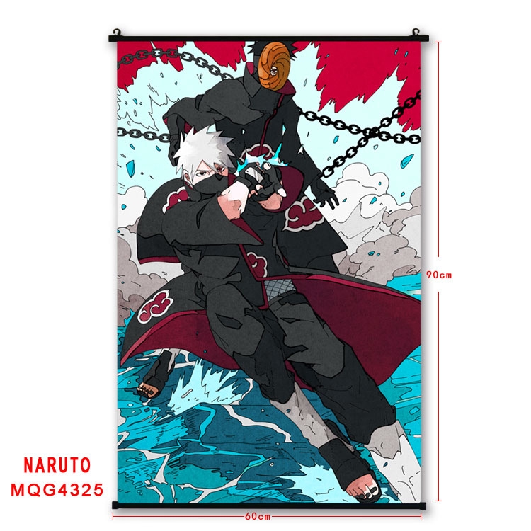Naruto black Plastic rod Cloth painting Wall Scroll 60X90CM  MQG-4325