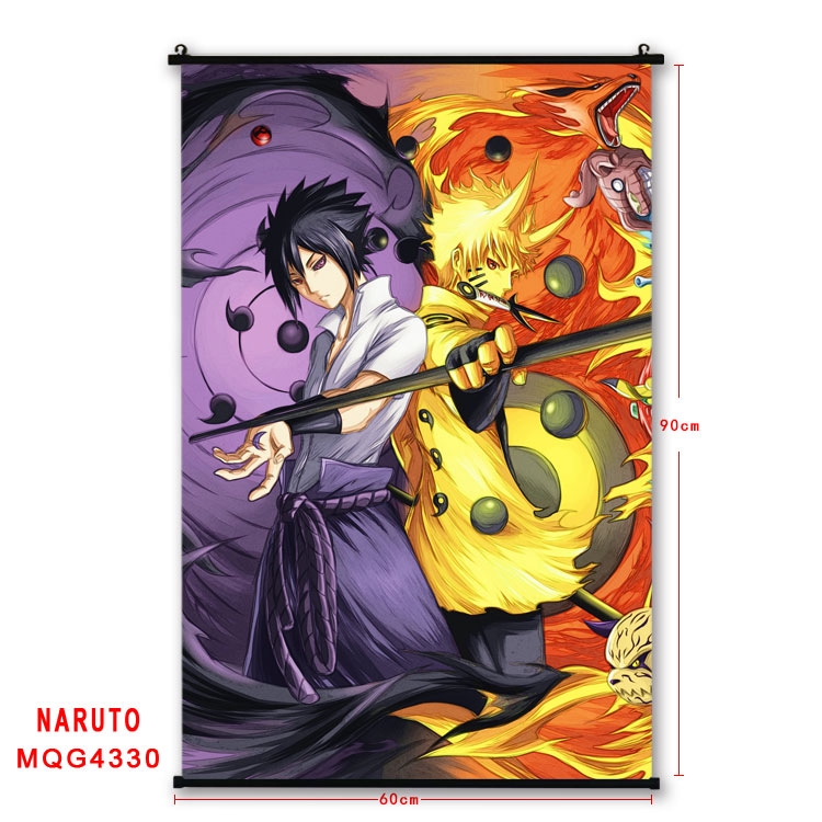 Naruto black Plastic rod Cloth painting Wall Scroll 60X90CM  MQG-4330
