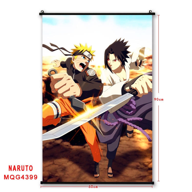 Naruto black Plastic rod Cloth painting Wall Scroll 60X90CM MQG-4399