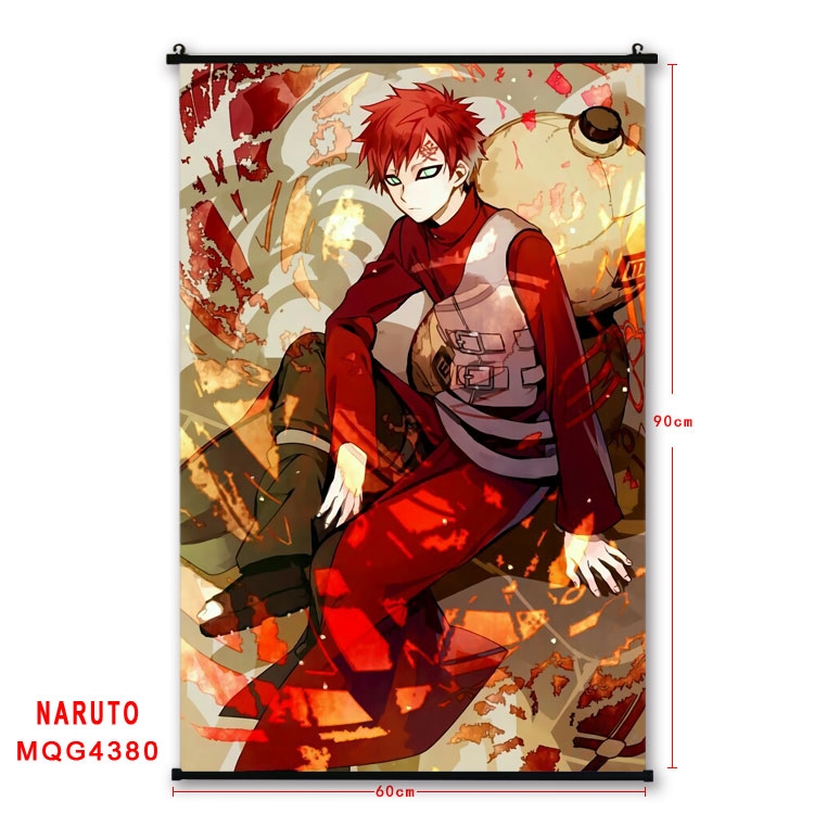 Naruto black Plastic rod Cloth painting Wall Scroll 60X90CM MQG-4380