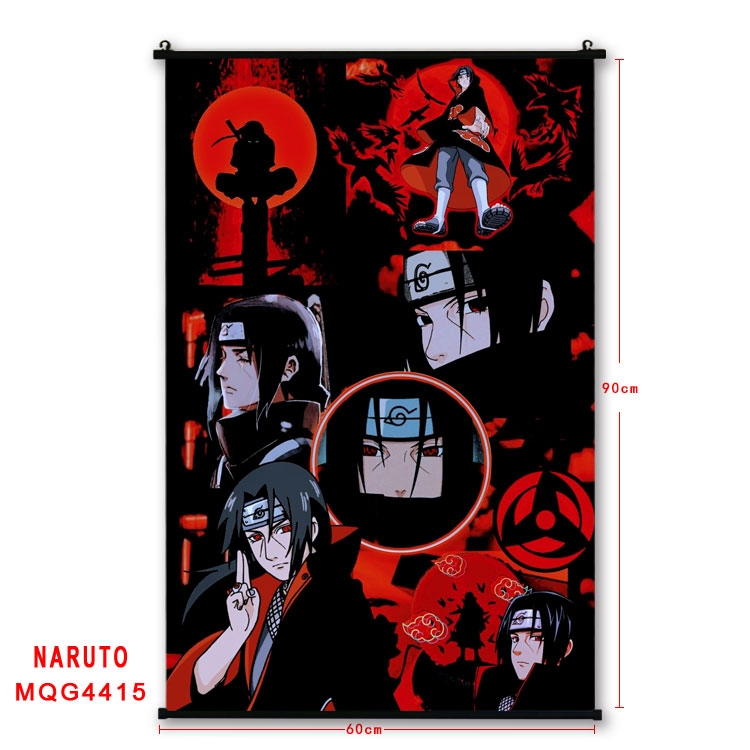 Naruto black Plastic rod Cloth painting Wall Scroll 60X90CM MQG-4415