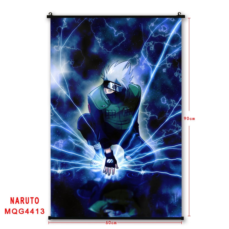 Naruto black Plastic rod Cloth painting Wall Scroll 60X90CM  MQG-4413