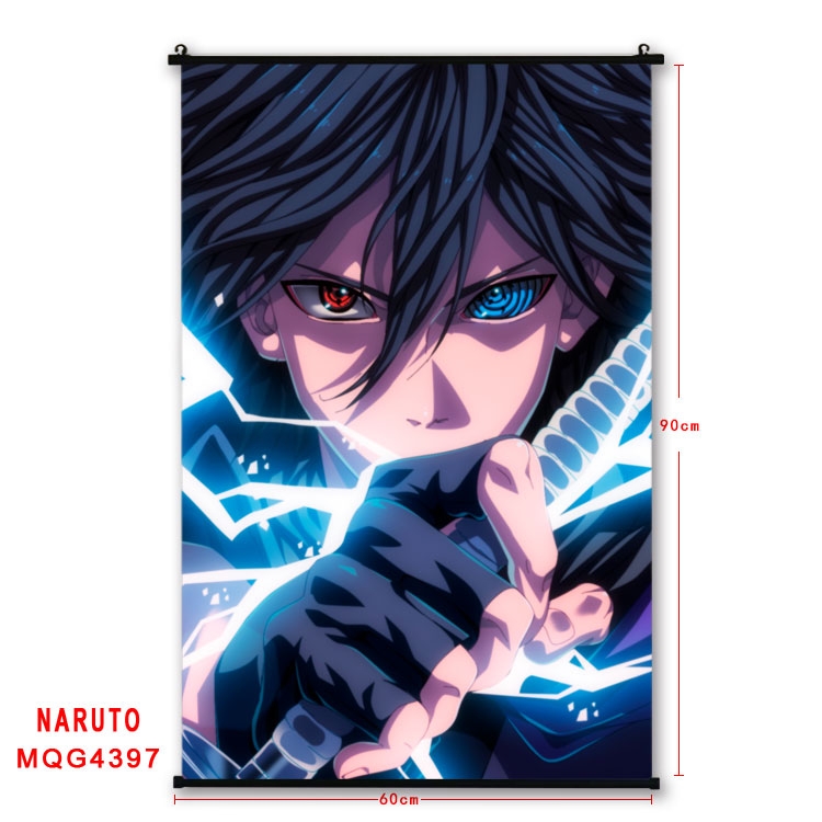 Naruto black Plastic rod Cloth painting Wall Scroll 60X90CM MQG-4397