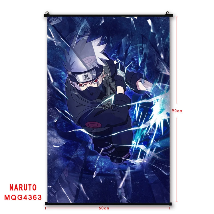 Naruto black Plastic rod Cloth painting Wall Scroll 60X90CM MQG-4363