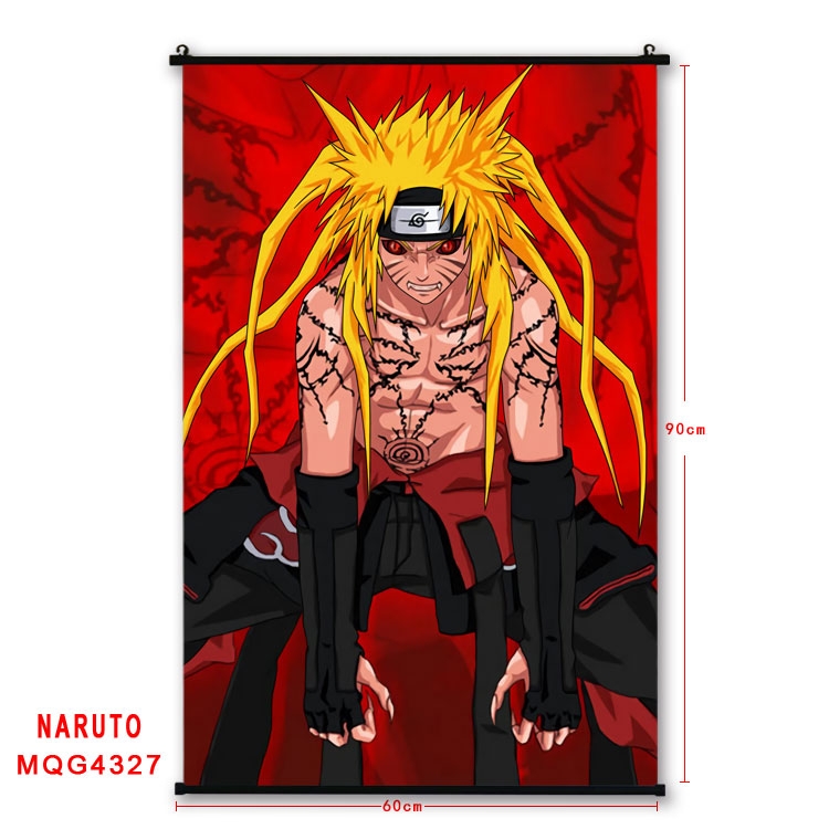 Naruto black Plastic rod Cloth painting Wall Scroll 60X90CM  MQG-4327
