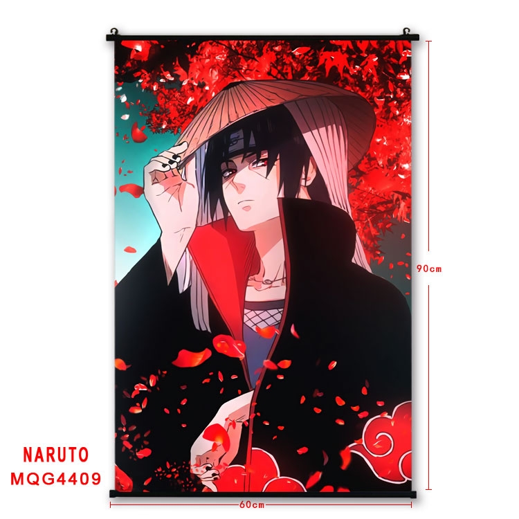 Naruto black Plastic rod Cloth painting Wall Scroll 60X90CM MQG-4409