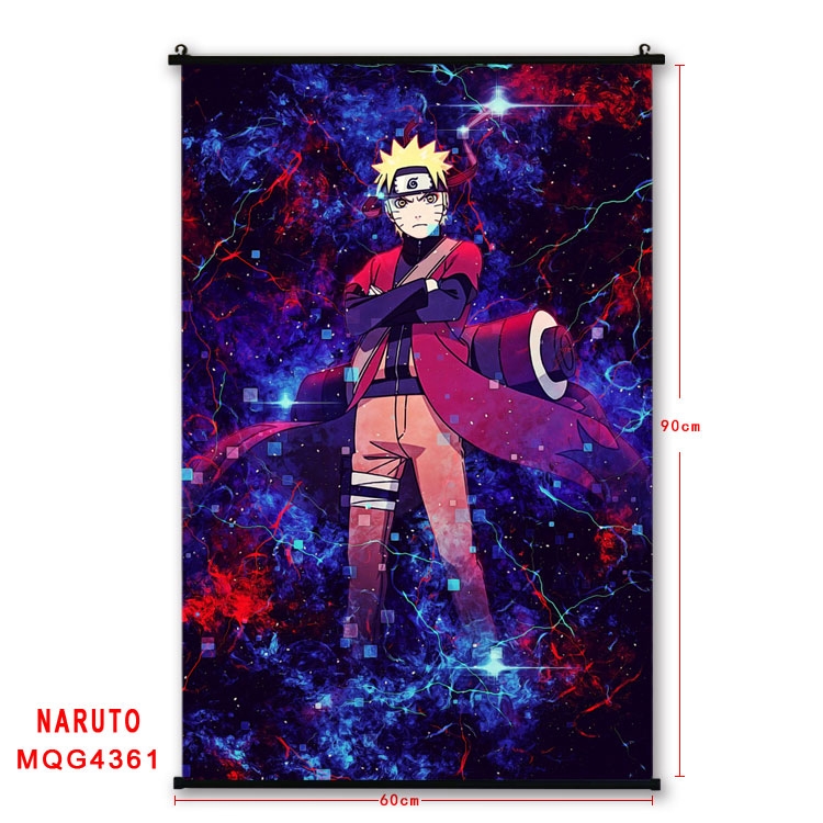 Naruto black Plastic rod Cloth painting Wall Scroll 60X90CM  MQG-4361