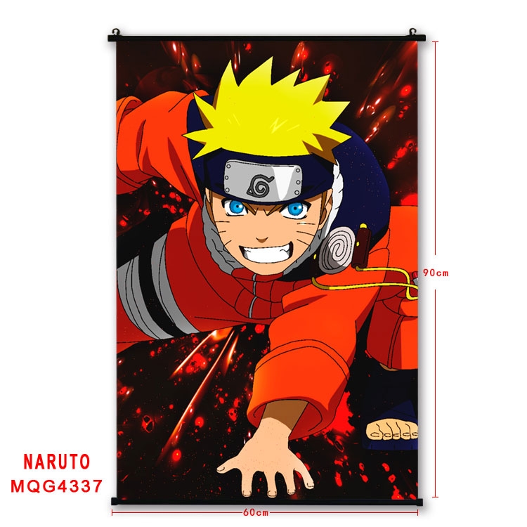 Naruto black Plastic rod Cloth painting Wall Scroll 60X90CM MQG-4337