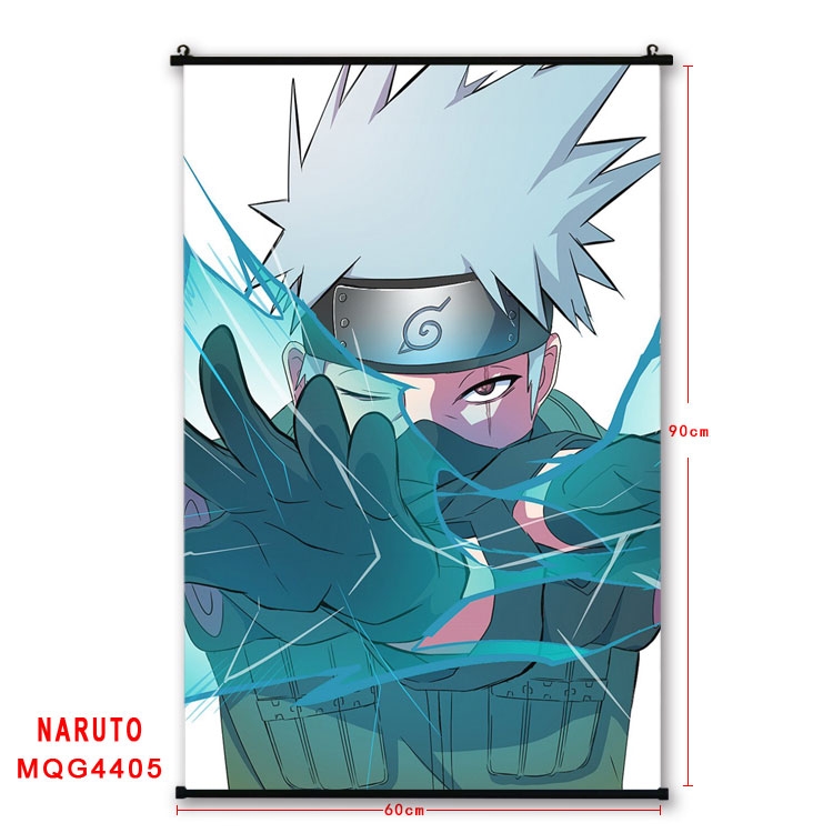 Naruto black Plastic rod Cloth painting Wall Scroll 60X90CM  MQG-4405