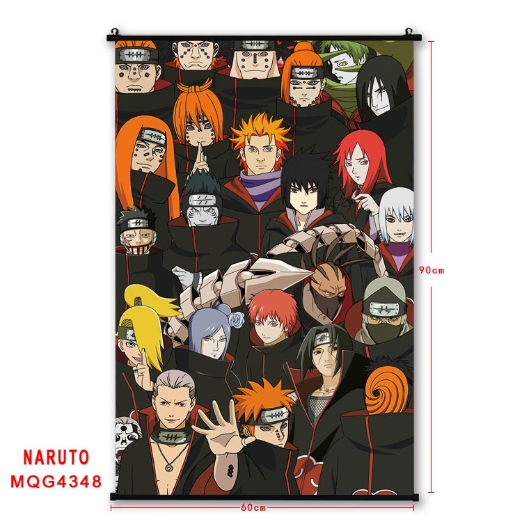 Naruto black Plastic rod Cloth painting Wall Scroll 60X90CM   MQG-4348