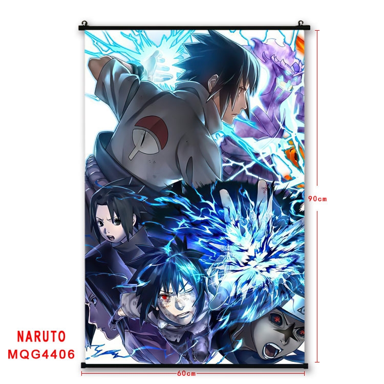 Naruto black Plastic rod Cloth painting Wall Scroll 60X90CM  MQG-4406