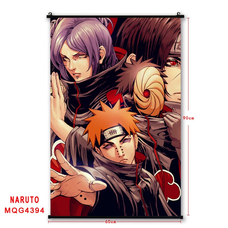 Naruto black Plastic rod Cloth painting Wall Scroll 60X90CM  MQG-4394