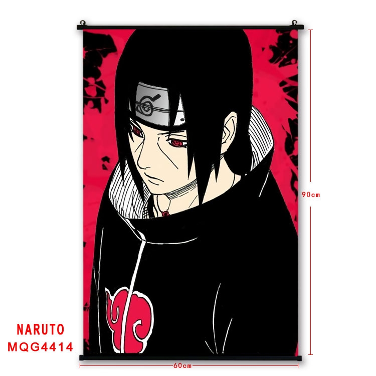 Naruto black Plastic rod Cloth painting Wall Scroll 60X90CM  MQG-4414