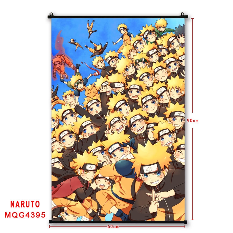 Naruto black Plastic rod Cloth painting Wall Scroll 60X90CM  MQG-4395
