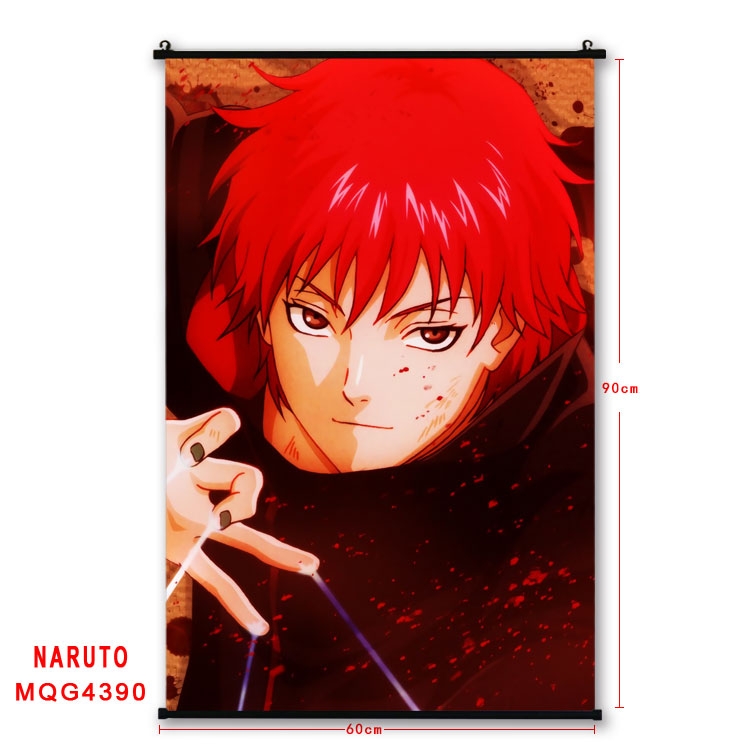 Naruto black Plastic rod Cloth painting Wall Scroll 60X90CM  MQG-4390