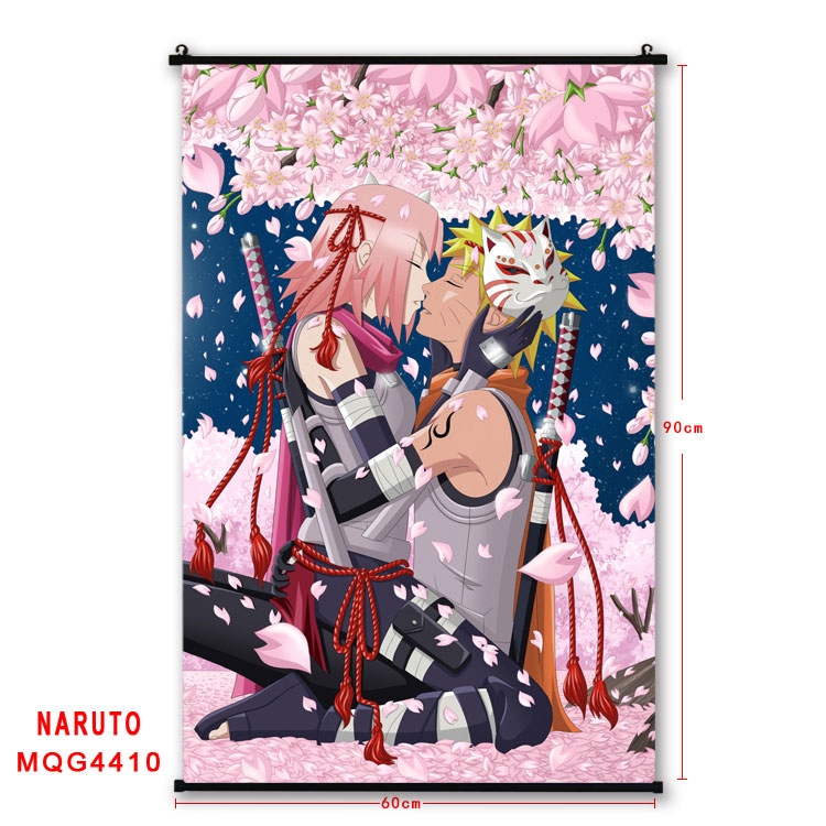 Naruto black Plastic rod Cloth painting Wall Scroll 60X90CM  MQG-4410
