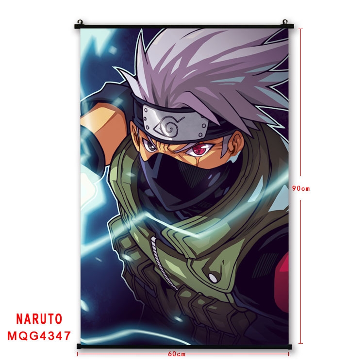 Naruto black Plastic rod Cloth painting Wall Scroll 60X90CM   MQG-4347