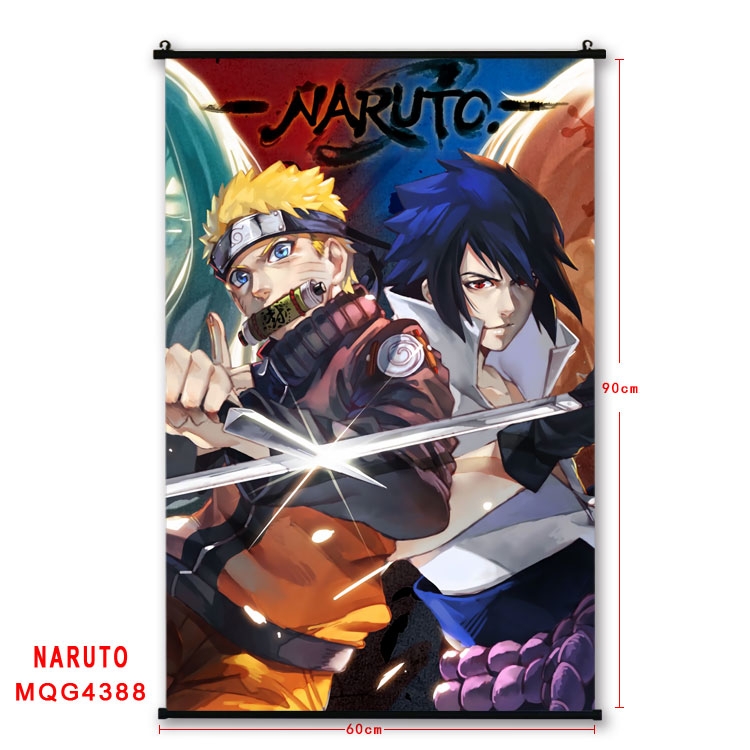 Naruto black Plastic rod Cloth painting Wall Scroll 60X90CM  MQG-4388