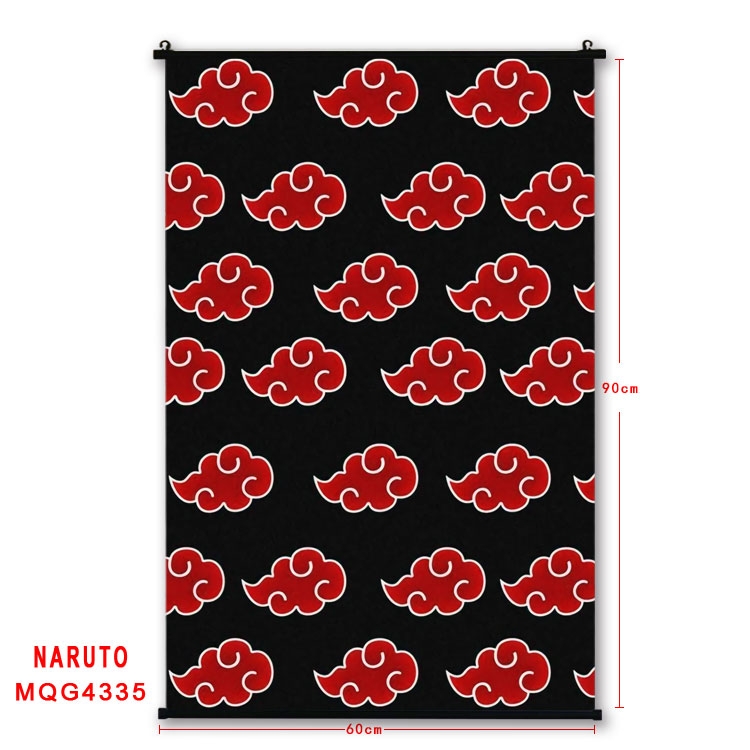 Naruto black Plastic rod Cloth painting Wall Scroll 60X90CM  MQG-4335