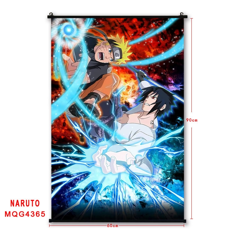 Naruto black Plastic rod Cloth painting Wall Scroll 60X90CM  MQG-4365