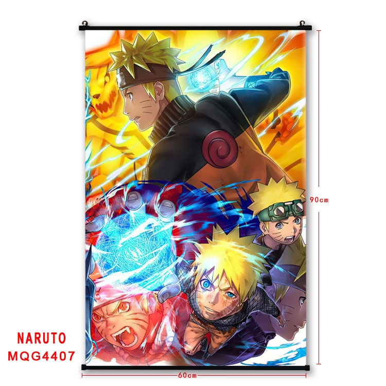 Naruto black Plastic rod Cloth painting Wall Scroll 60X90CM   MQG-4407