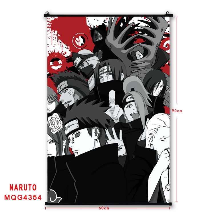 Naruto black Plastic rod Cloth painting Wall Scroll 60X90CM  MQG-4354