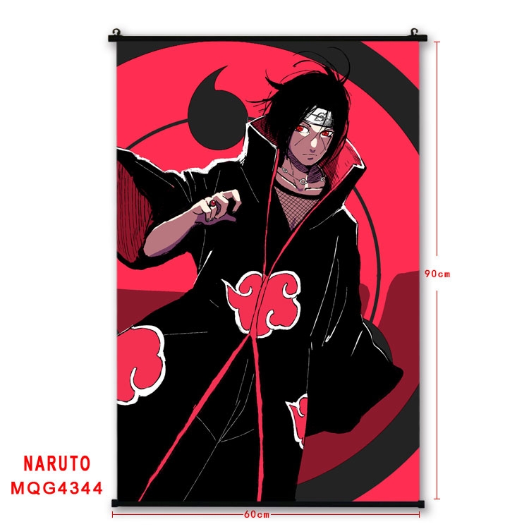 Naruto black Plastic rod Cloth painting Wall Scroll 60X90CM   MQG-4344