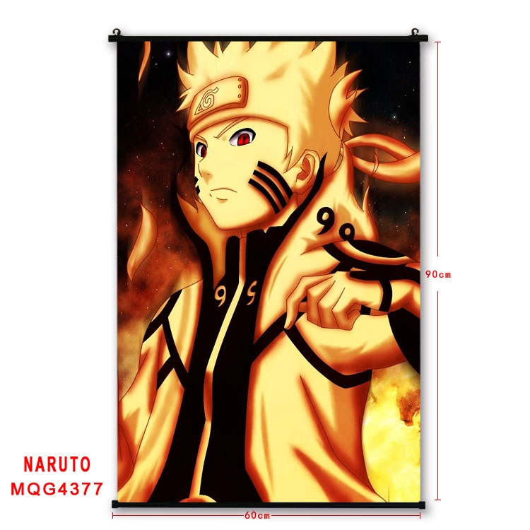 Naruto black Plastic rod Cloth painting Wall Scroll 60X90CM  MQG-4377