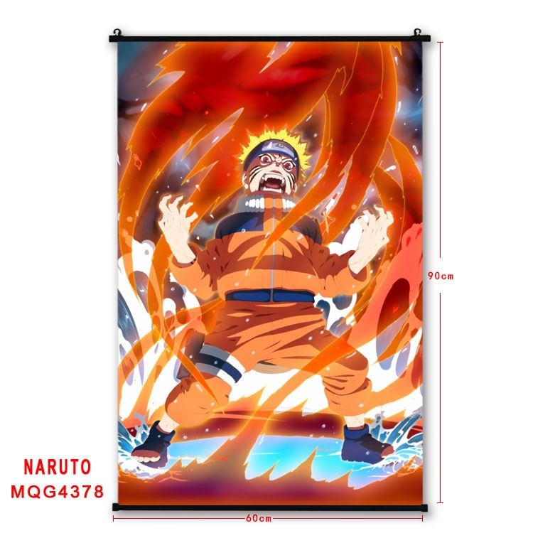 Naruto black Plastic rod Cloth painting Wall Scroll 60X90CM  MQG-4378