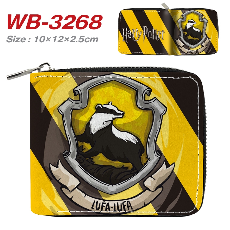 Harry Potter Anime Full Color Short All Inclusive Zipper Wallet 10x12x2.5cm  WB-3268A