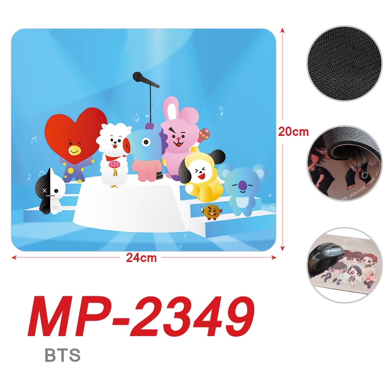 BTS Full Color Printing Mouse Pad Unlocked 20X24cm price for 5 pcs MP-2349