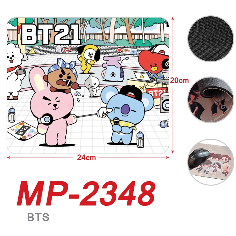 BTS Full Color Printing Mouse Pad Unlocked 20X24cm price for 5 pcs MP-2348