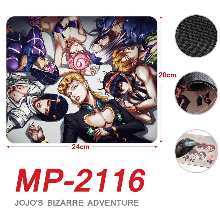 JoJos Bizarre Adventure Anime Full Color Printing Mouse Pad Unlocked 20X24cm price for 5 pcs MP-2116