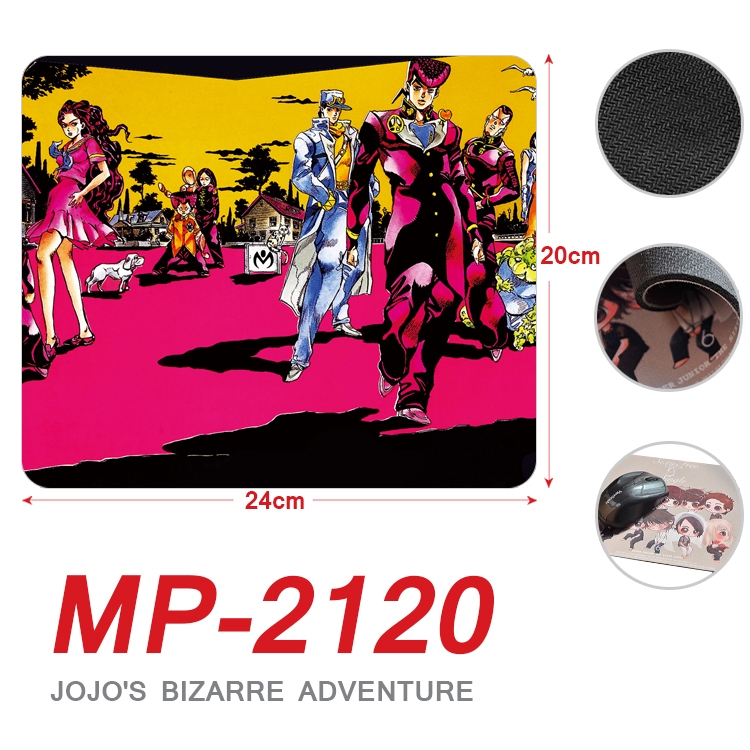 JoJos Bizarre Adventure Anime Full Color Printing Mouse Pad Unlocked 20X24cm price for 5 pcs MP-2120