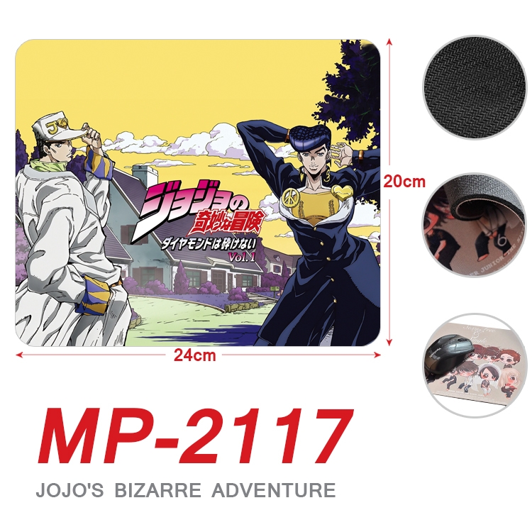 JoJos Bizarre Adventure Anime Full Color Printing Mouse Pad Unlocked 20X24cm price for 5 pcs MP-2117