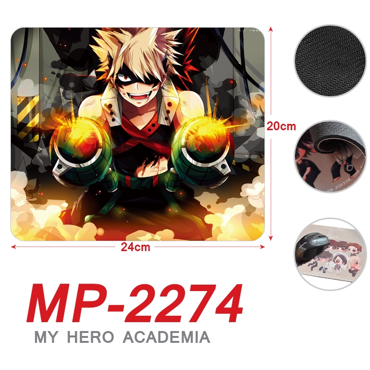 My Hero Academia Anime Full Color Printing Mouse Pad Unlocked 20X24cm price for 5 pcs  MP-2274