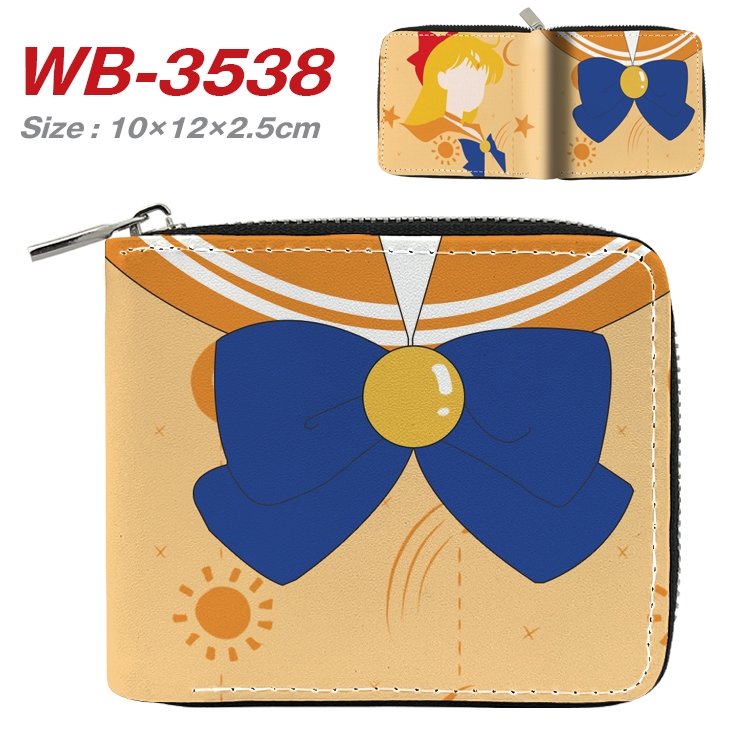 sailormoon Anime Full Color Short All Inclusive Zipper Wallet 10x12x2.5cm WB-3538A