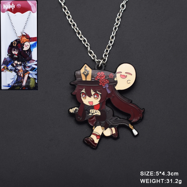 Genshin Impact Anime cartoon metal necklace pendant